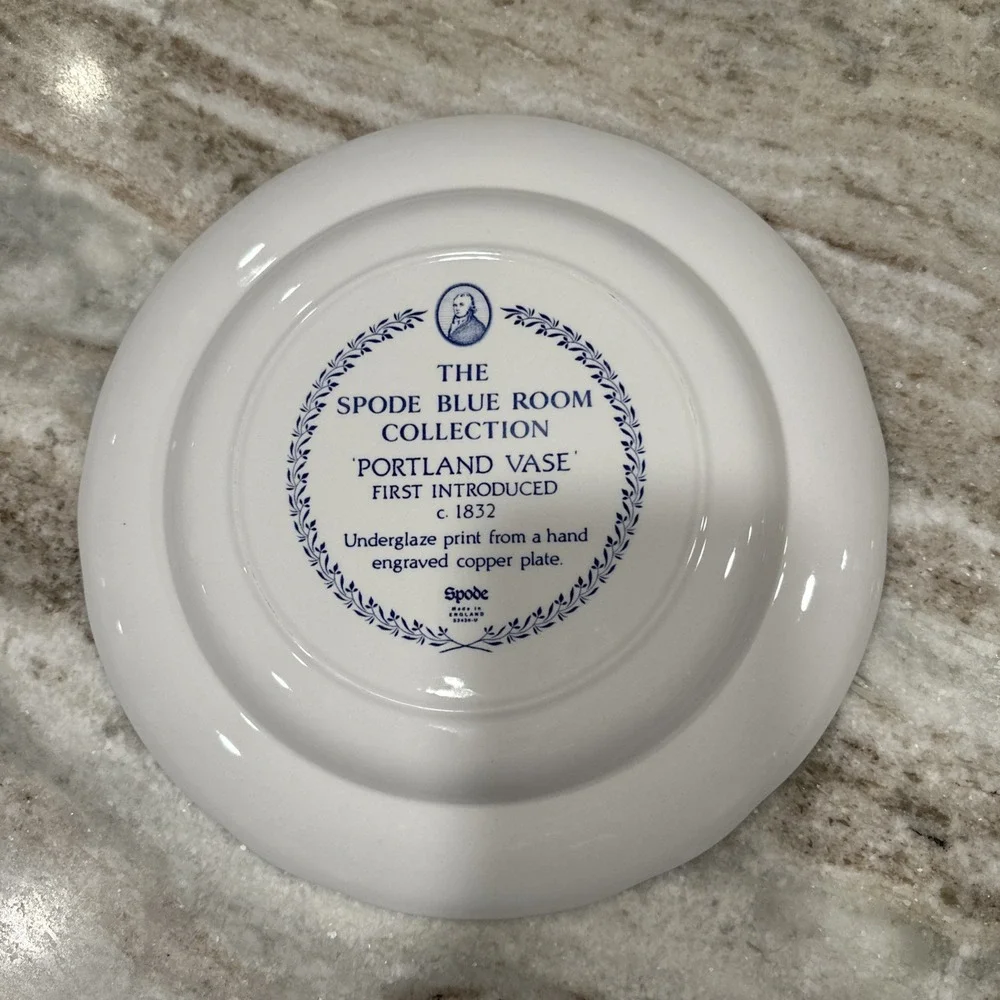 Spode Plate Blue Room Collection Portland Vase Blue & White 10.5